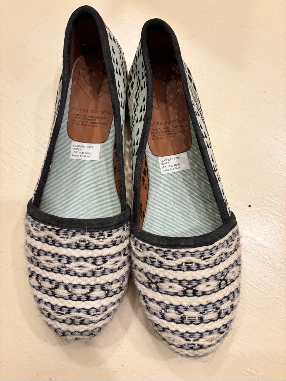 Cobra Society Artisan Espadrille Flats – Size 37